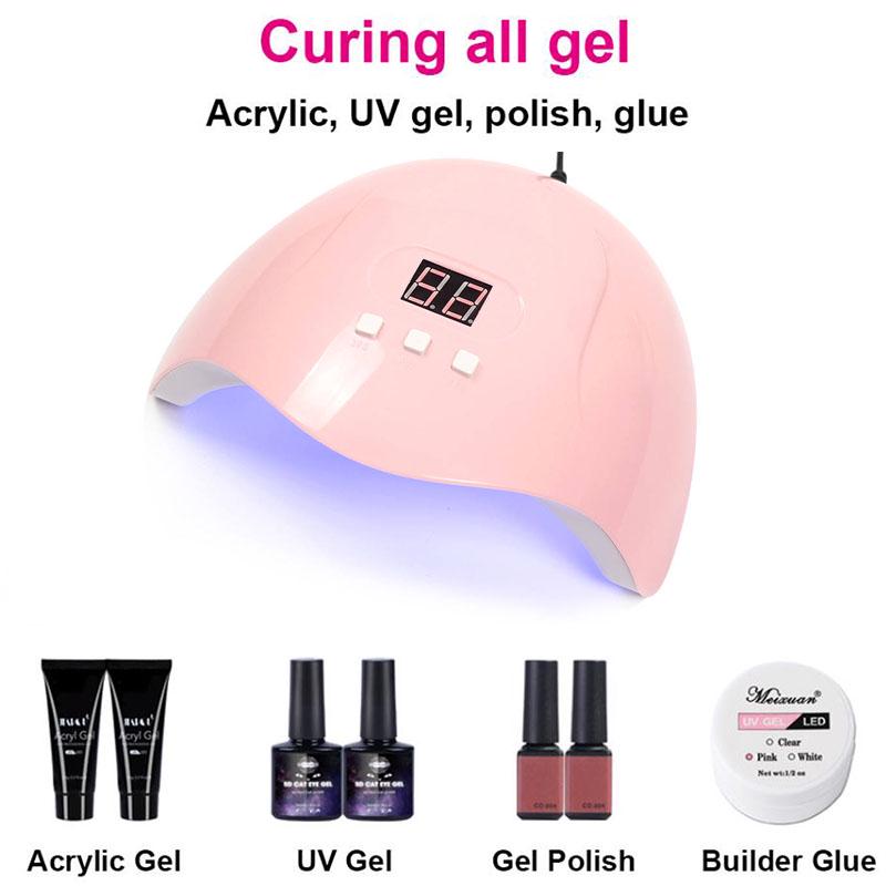 Nail Kit 45/48W LED UV Lamp nail dryer set Gel Nail Polish Set Nail Art Tool kit Manicure Set