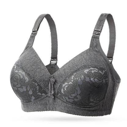 Ladies Unwired Push Up Bra Thin Plus Size Lightweight Comfortable Breathable Sexy Jacquard Bra