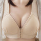 Women's Thin Section Brassiere Solid Color Seamless 1Pc Plus Size Soft Front Closure Non-wired Bra