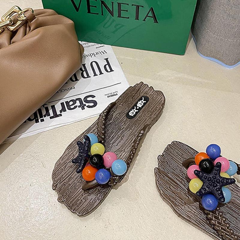 Korean Fashion Summer Seaside Vacation Beach Flip Flops Flat Bottom Non-slip Bathroom Student Slippers