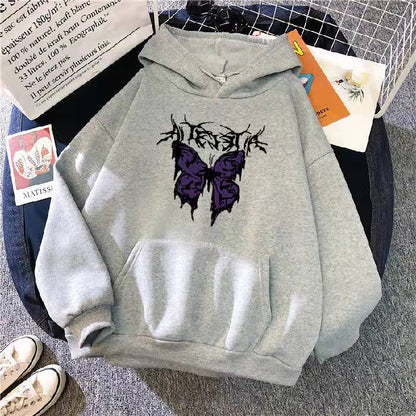 Fashion Women's Casual Long Sleeve Hooded Printed Ladies Sweatshirt Tops