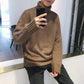 Winter Men's Knit Sweater Round Neck Handsome Turtleneck Sweater Men's Solid Color Korean Loose Bottoming Shirt Thick Tide