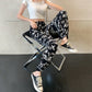 Chiffon Bloomers Women's Summer Letter Printing Graffiti Elastic Waist Loose-fitting Sports Casual Pants