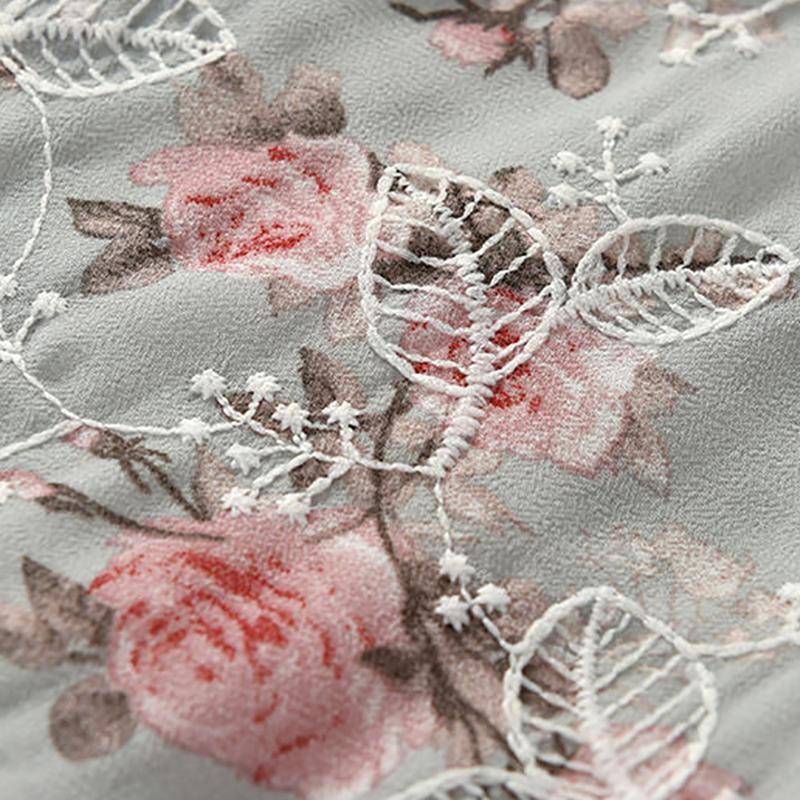 Children's Girls Skirt Summer Dress Little Girl Dress Chinese Style Classical Chiffon Floral Embroidery Cheongsam Skirt
