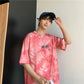 Tie-dye Gradient Color Short-sleeved T-shirt Summer Couples Men and Women Loose Students All-match Half-sleeved