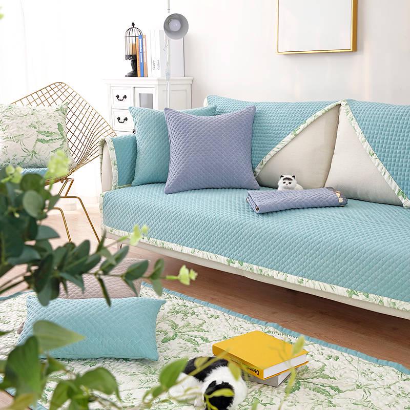 Modern Simplicity Sofa Towel Fresh Floral Fabric Cotton Sofa Cushions Couch Covers Non-slip
