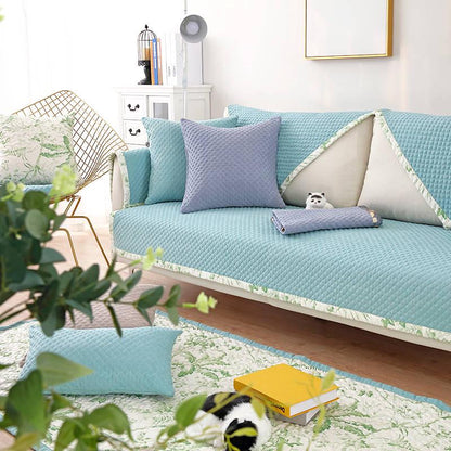 Modern Simplicity Sofa Towel Fresh Floral Fabric Cotton Sofa Cushions Couch Covers Non-slip