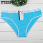 WTEMPO 6 Pcs/Lot Brand Cotton Solid Color Soft Panties For Women Briefs Underwear Lingerie Intimates