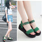 Summer Bright Diamond Flat Sandals Casual Women's Sandals Platform Non-slip Wedge Sandals Flat Student Women's Shoes
