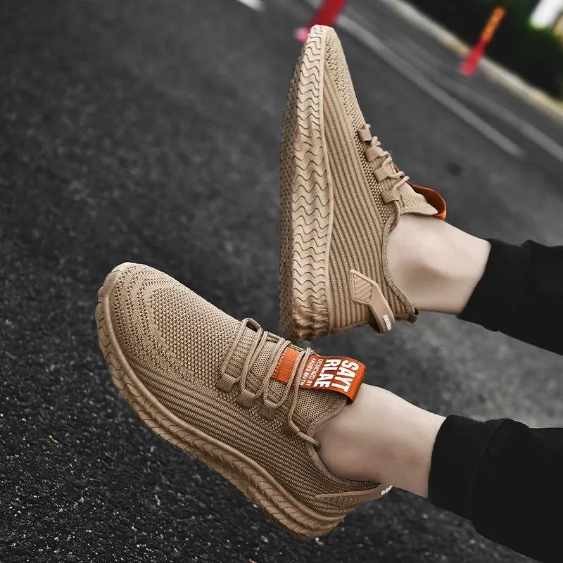 Non-slip Wear-resistant Casual Shoes Men's Breathable Mesh Shoes  Sports Shoes Hollow Cloth Shoes