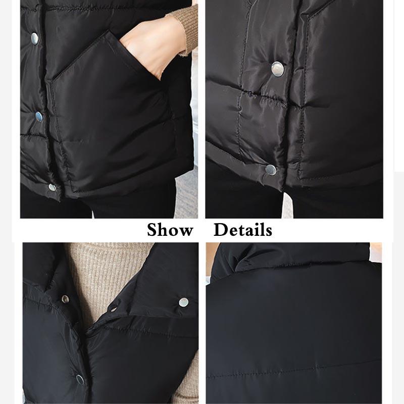 Vest Women's Autumn and Winter Down Cotton Plus Velvet Thickening Warm and Self-cultivation All-match Outer Wear