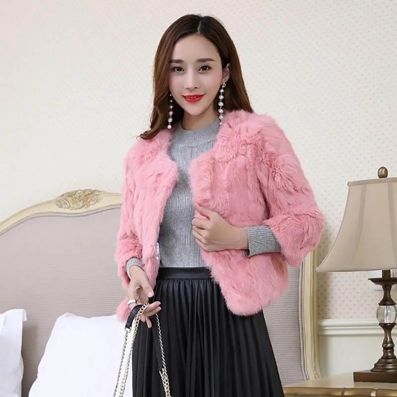 Autumn and Winter Slim Fashion Fur Coat Short Imitated Rabbit Fur Coat