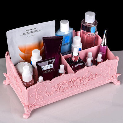 European-style Cosmetic Storage Box Creative Multi-functional Dormitory Home Desktop Storage Finishing Dressing Table Classification Box