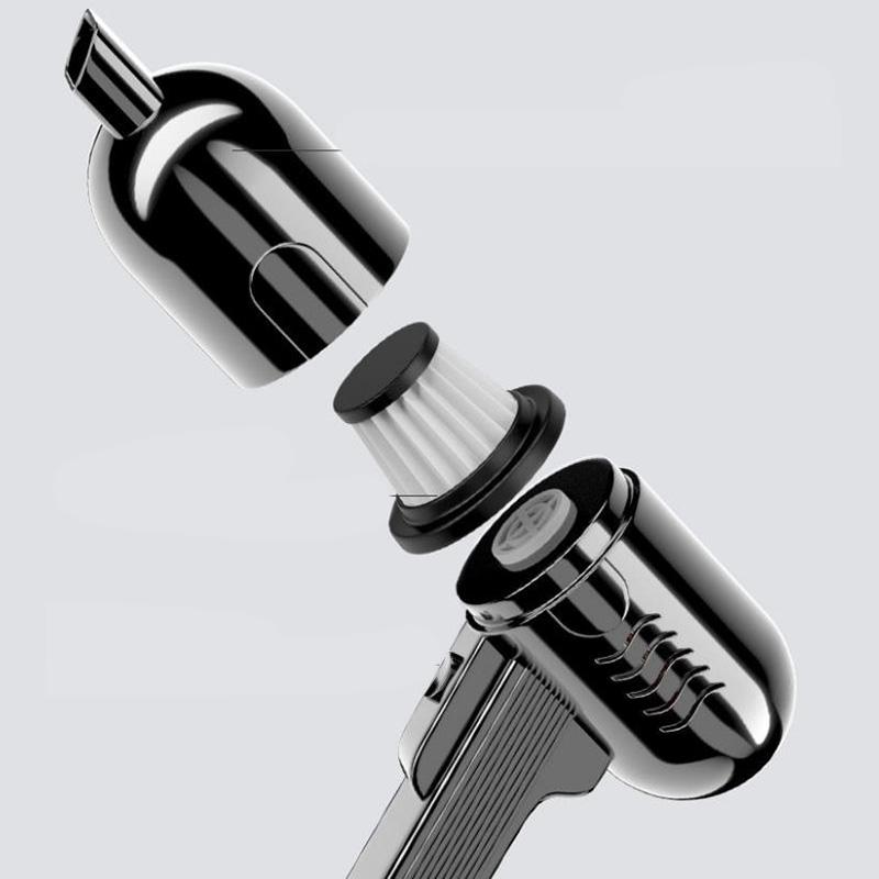 2000Pa Wide Mouth Home Car Dual-use Vacuum Cleaner Cordless Wet & Dry Cleaner Handheld Vacuum Cleaner