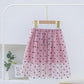 Baby Girls Princess Mesh Skirts Summer Kids Heart Print Clothing Children Sweet Party Costumes 3-7Y