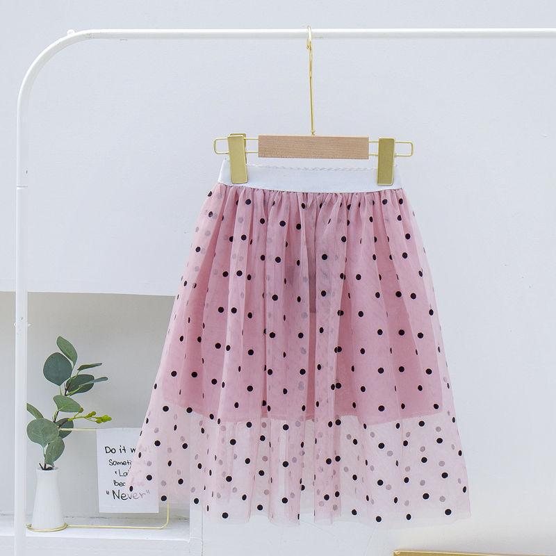 Baby Girls Princess Mesh Skirts Summer Kids Heart Print Clothing Children Sweet Party Costumes 3-7Y