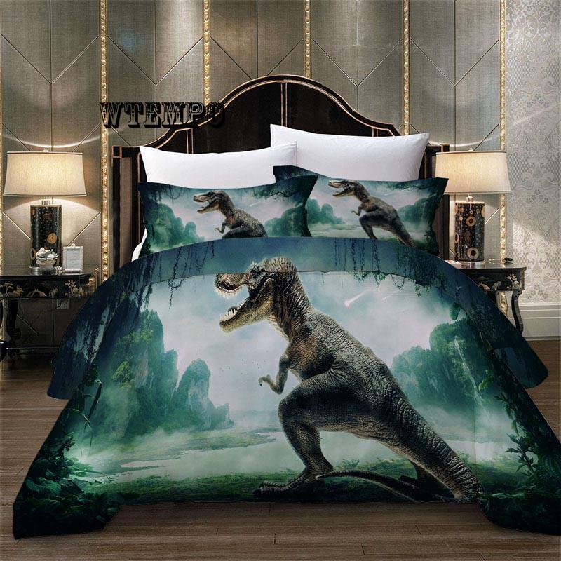Bedding Set 3D Dinosaur Men Bedding Sets Duvet Cover Sets 3 Pcs Boy Duvet Cover Pillow Case