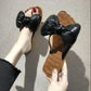 Women's Fashion Slippers Bowknot Design Slippers Lightweight Casual Flat Shoes Soft Soled Shoes
