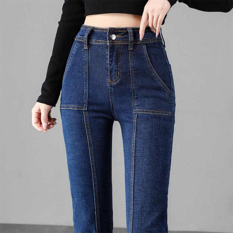 Jeans Women's Spring and Autumn 2021 New Korean Version Loose High Waist Slim All-match Trousers Straight Wide Leg Pants