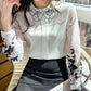 Spring and Autumn Clothes Slimming Top Women's Loose Long-sleeved Shirt All-match T-shirt