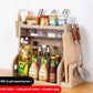 Spice Rack Kitchen Rack Free Punch Storage Rack Plastic Multi-function Spice Box Set Knife Rack Cutting Board Rack Kitchen Organizer