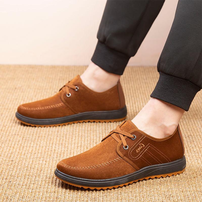 Spring and Autumn Beef Tendon Sole Old Beijing Cloth Shoes Breathable Non-slip Lace-up Casual Shoes