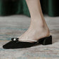 Fairy Sandals Gentle Single Shoes French Niche Sandals Baotou Half-toe Shoes Women's Summer Wear Mules