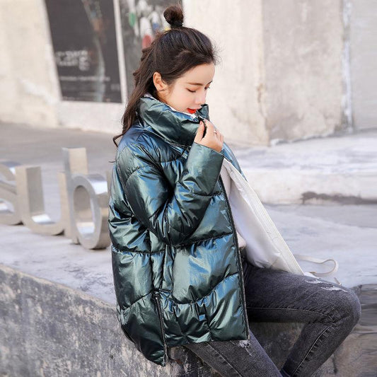 New Winter Parka Coat Women's Coat Smooth Down Cotton Coat Casual Thick Warm Coat Women's Parka Coat Cotton Coat