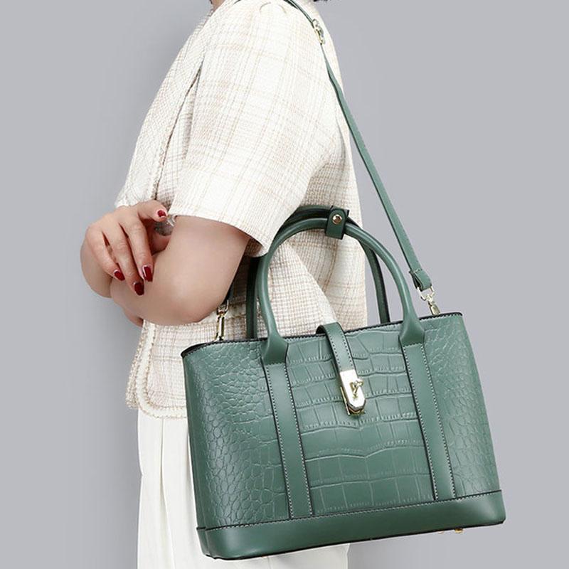 Women Bag Sets 2pcs Cowhide Handbags Luxury Top-Handle Bags Large Capacity Personality Crossbody Bag Wallet Bags