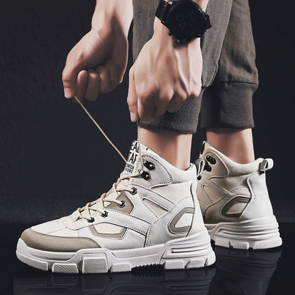 Autumn Winter Martin Boots High-top Booties Men's Desert Boots Lace-up Outdoor Tooling Shoes