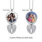 Sublimation Heat Transfer Personalized Angel Wings Pendant Car Interior Pendant, 2 Sided Photo Keychain, Memorial Keychain, Memory Gift