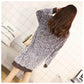 Women Cute Stitching Winter Knitted Sweaters Female Loose Long Sleeve Autumn Loose Sweater Dress