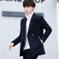Fashion Trend Slim Men's Windbreaker Short Suit Collar Double-breasted Woolen British Style Wool Coat