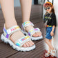 Girls' Sandals  Summer Big Children's Fashion Sports Soft-soled Sandals Little Princess Girls' Shoes Breathable Lightweight