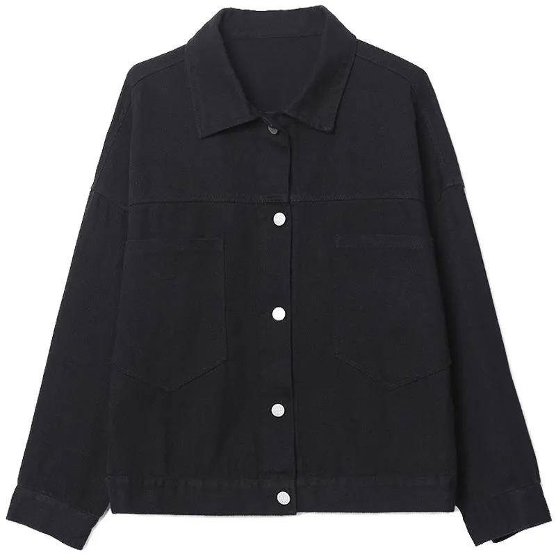Denim Jacket Girls Korean Style Loose Autumn Clothes Embroidery Loose Denim Jacket Women