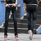 Denim Pants Fashion Jeans Men's Straight Slim Casual Pants Denim Skinny Trousers
