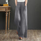 Retro Literary Loose Cotton and Linen Trousers Women's Large Size Elastic Waist Wide Leg Pants Large Trouser Legs Skirt Pants