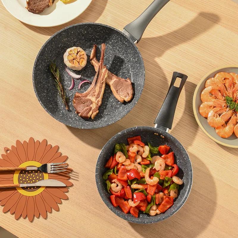 Pancake Household Flat-bottomed Non-stick Pan Multi-function Frying Pan Induction Cooker Gas Universal Cookware