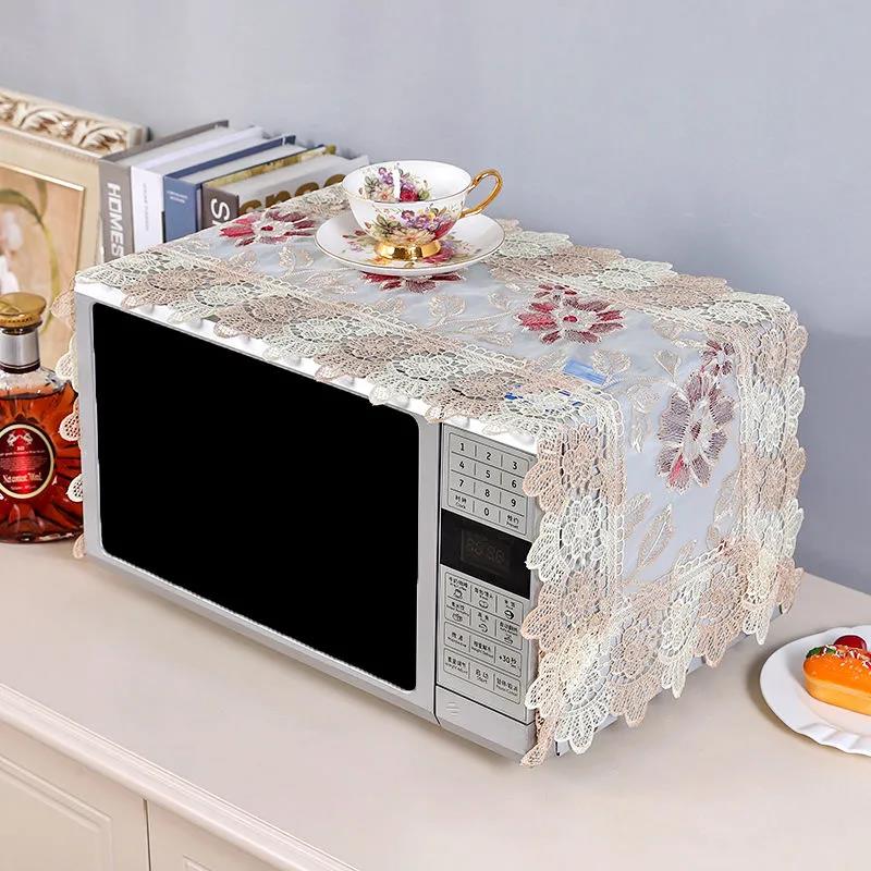 Pastoral Lace Microwave Dust Cover Towel Universal Microwave Cover Towel Household Kitchen Dust Cover
