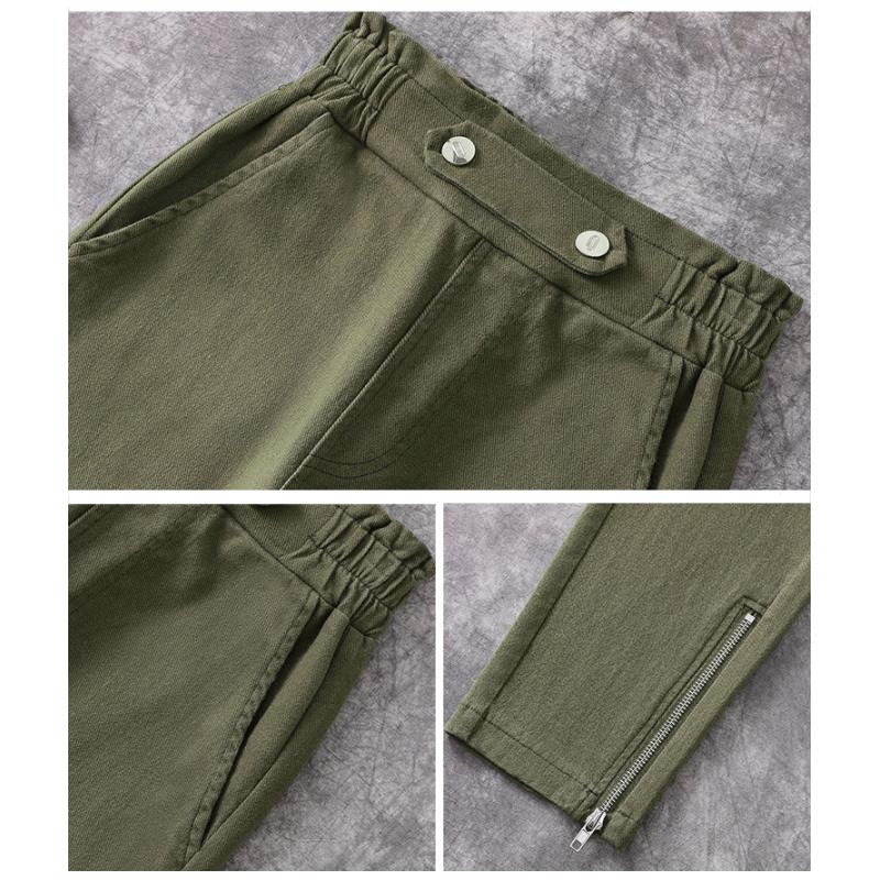 Autumn and Winter Ladies Cotton Warm Long Pants Oversized Stretch Retro Casual Loose Trousers