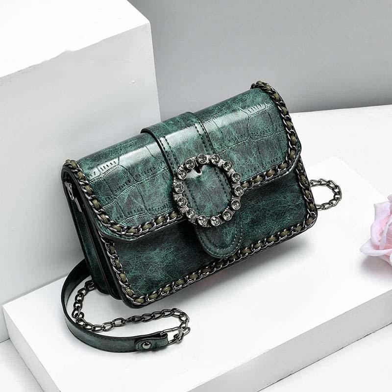 PU Leather Women Shoulder Bag Chain Messenger Bag Ladies Crossbody  Bag