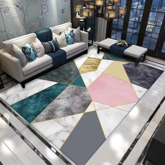 Scandinavian Style Geometric Carpet Living Room Carpet Pad Bedroom Full Bed Blanket Can Be Customized