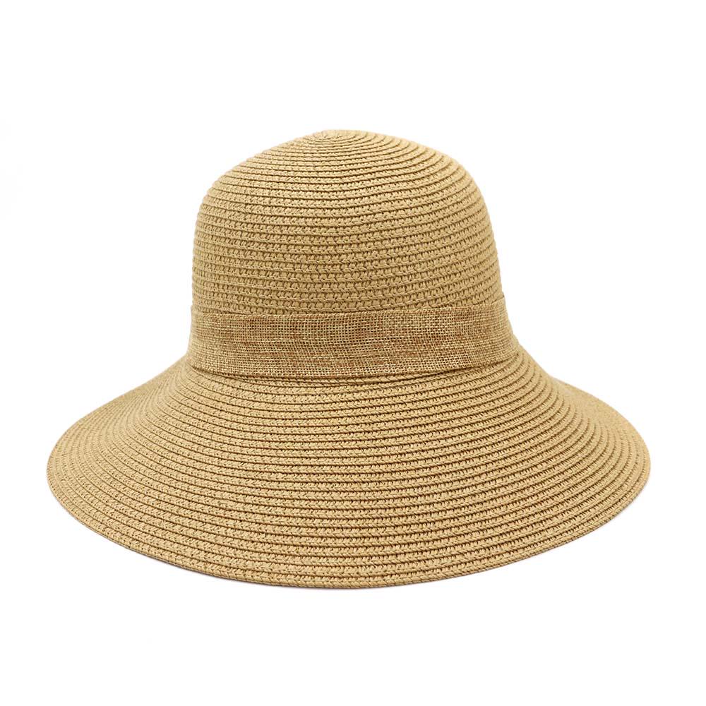 Straw hat Stylish vintage style linen bow summer straw hat