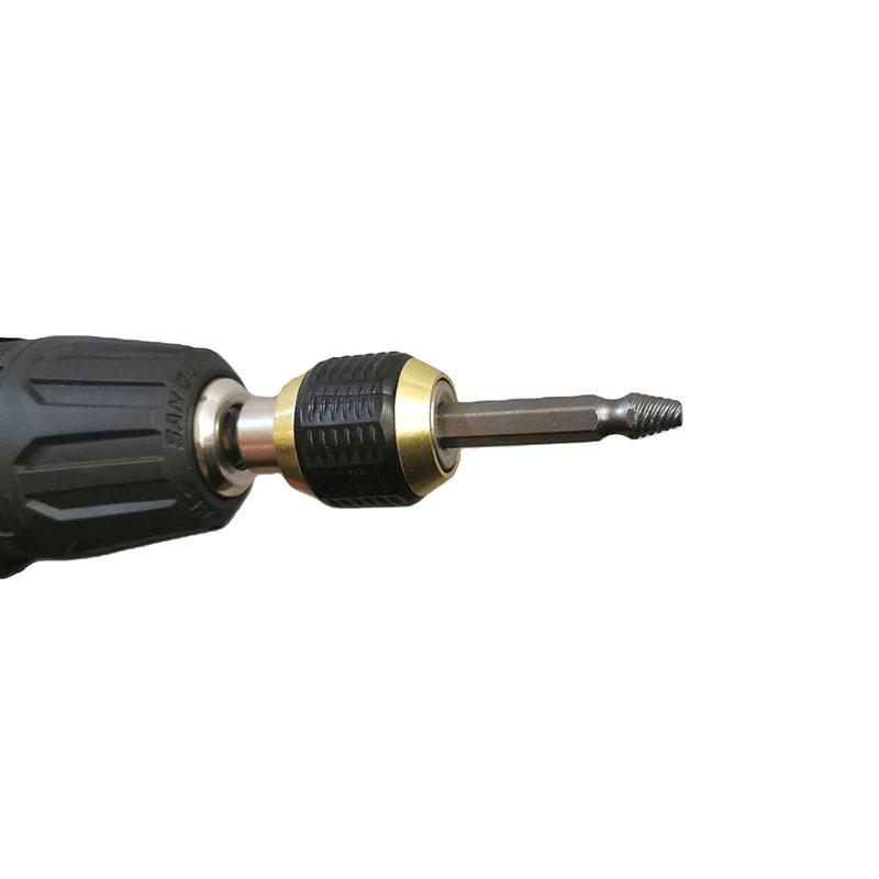 60mm Hex Handle Quick Coupling 6.35mm Change Joint Electric Hand Drill Three Claw Turn 1/4 Inner Hex Self-locking Connecting Rod