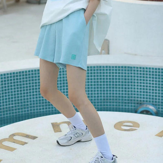 Women's Sports Shorts Summer Thin High Waist Loose Thin Wide Leg Five Points Korean Ladies Casual Shorts Comfortable Solid Color Short Pants