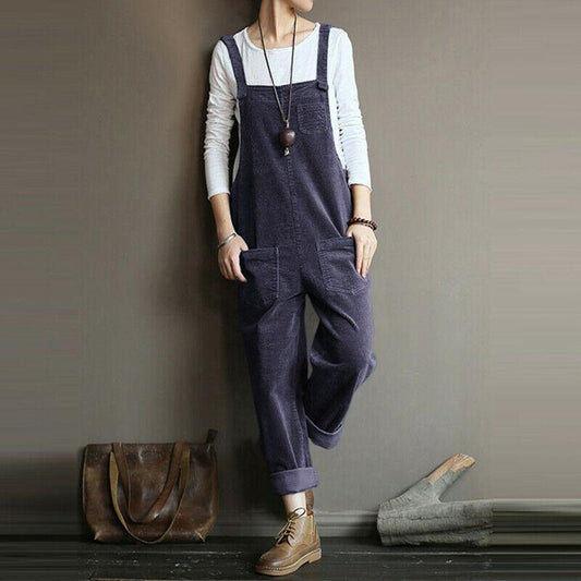 Women's Plus Size Jumpsuit Fashion Straight Casual Sports Solid Color Workwear