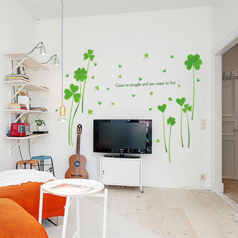 Big Size Clover Wall Stickers Home Decor Living Room Bedroom Bathroom Children Room Wall
