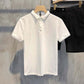 Striped Lapel Short-sleeved Men's POLO Shirt British Retro All-match Casual T-shirt Slim Paul Shirt