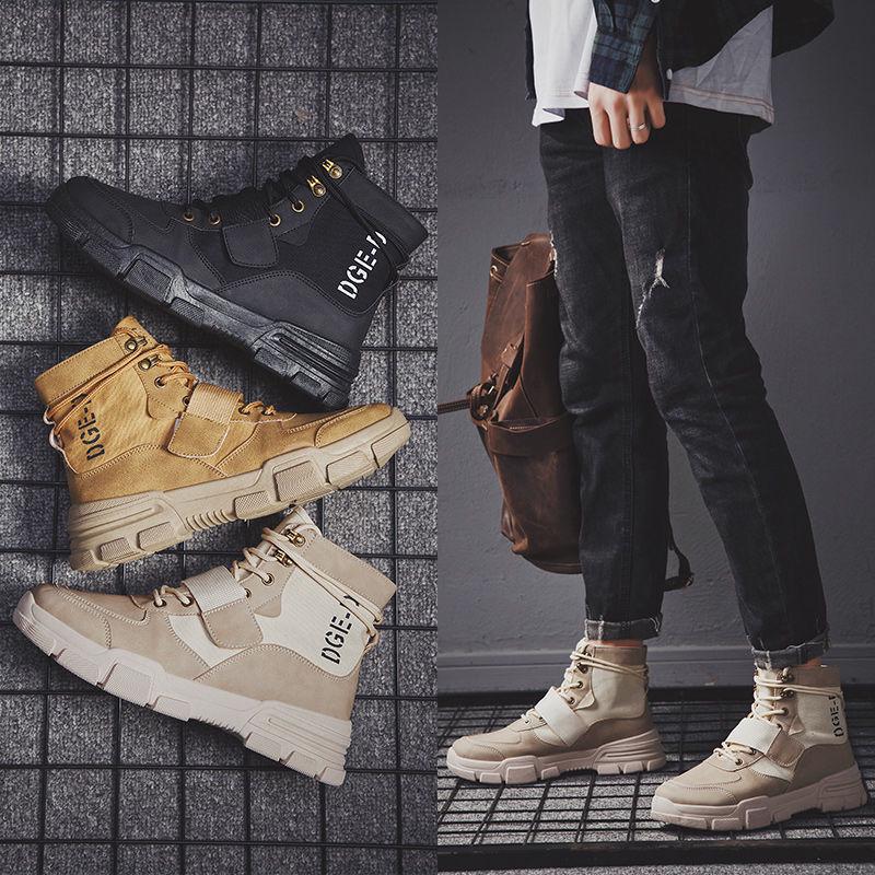 Men's Army Military Boots Casual Sneaker Autumn Winter Fashion Martin Boots Men's Shoes Desert Boots