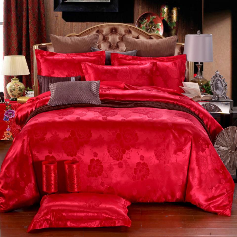 Pure Satin Silk Bedding Set,Home Textile King Size Bed Set,bedclothes,duvet Cover